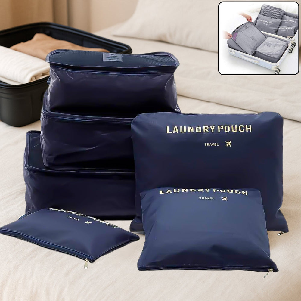 Cloth Organizer Pouch – 6 Pcs Travel Laundry Bags Your Brand