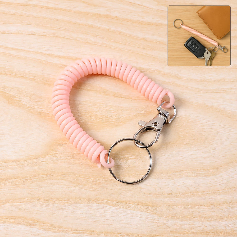 Spiral Coil Keychain Bracelet Multipurpose Storage Organizer Container