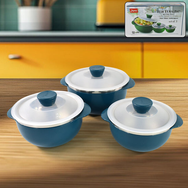 Microwave-Safe Serving Bowl Set Home Organization Storage Solution