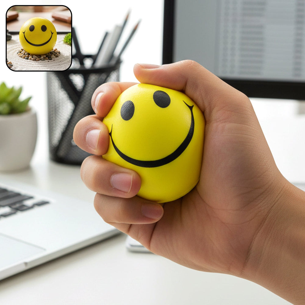 Soft Foam Smiley Toy Ball Home Organization Storage Solution