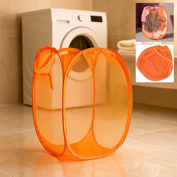 Foldable Mesh Laundry Basket – Lightweight, Breathable Hamper Your Brand
