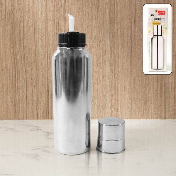 Stainless Steel Oil Pourer 750ml Home Organization Storage Solution