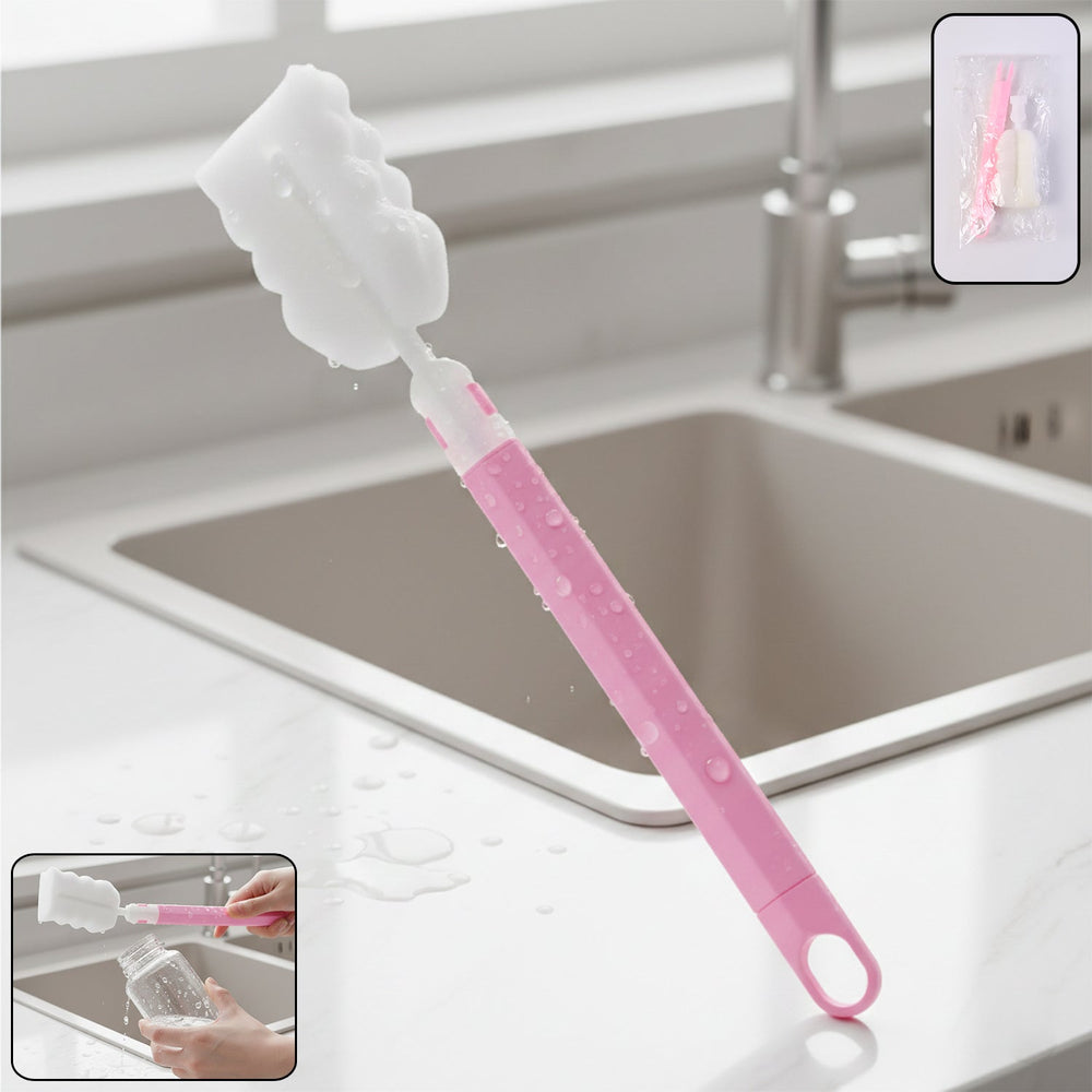 Silicone Bottle Cleaning Brush – Long Handle for Gentle, Deep Reach Your Brand