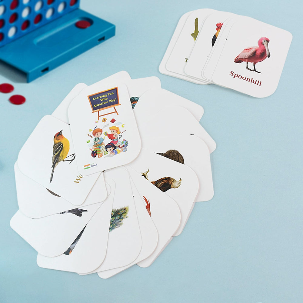 Bird Flashcards - 32 Realistic Educational Cards for Kids - product image