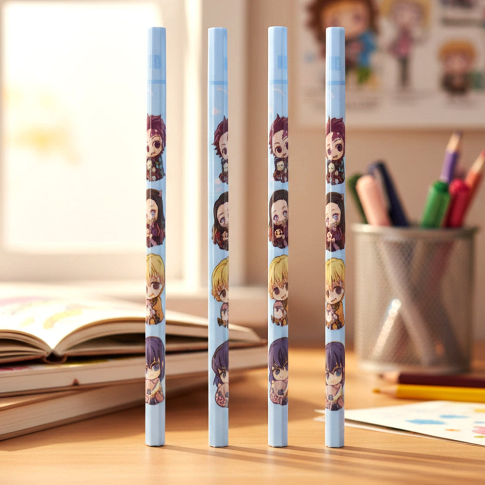 Cartoon Printed Pencil Set Home Organization Storage Solution