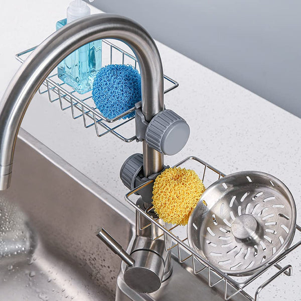 Stainless Steel Sink Caddy Organizer Kitchen Storage Organizer Solution