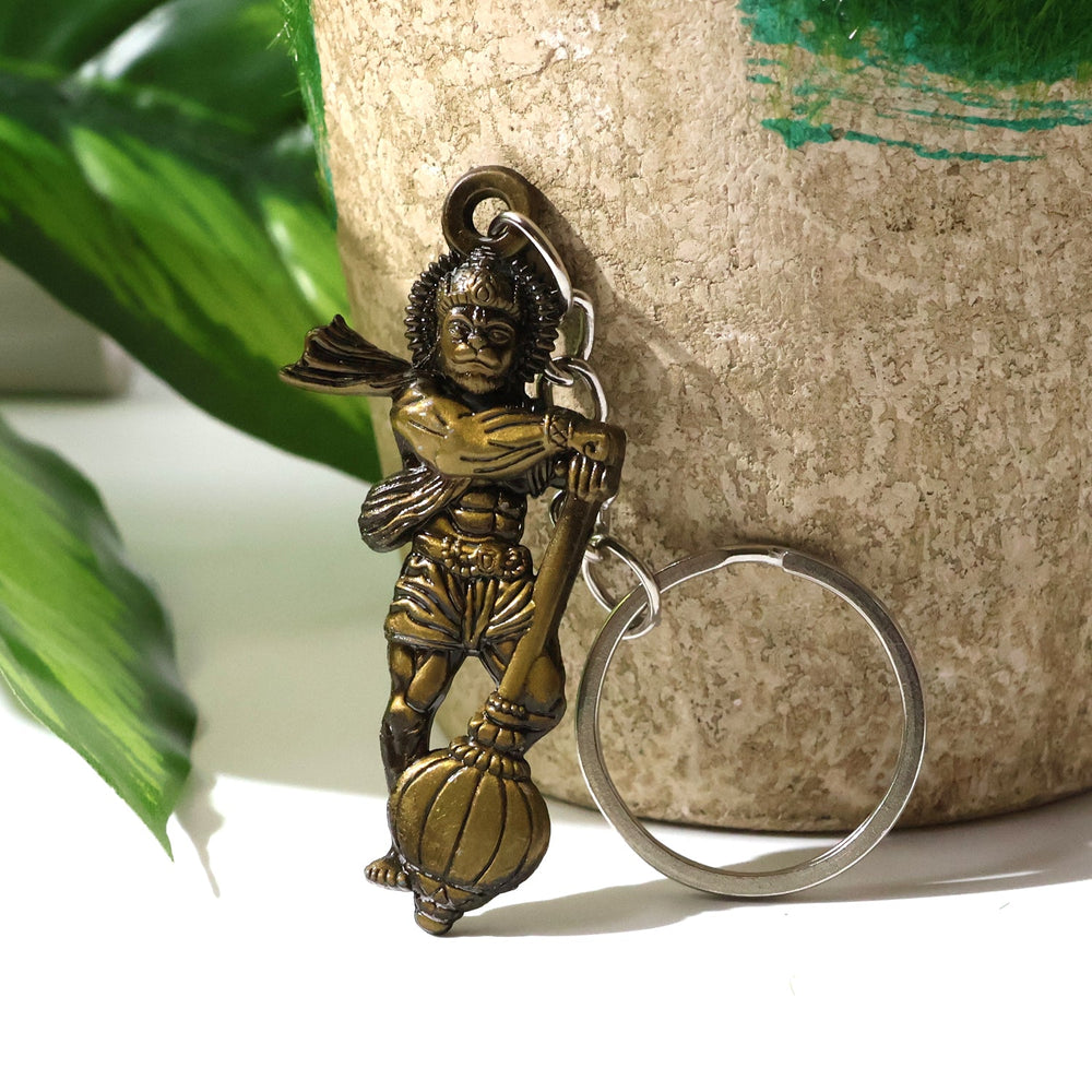 Lord Hanuman Metal Keychain Home Organization Storage Solution
