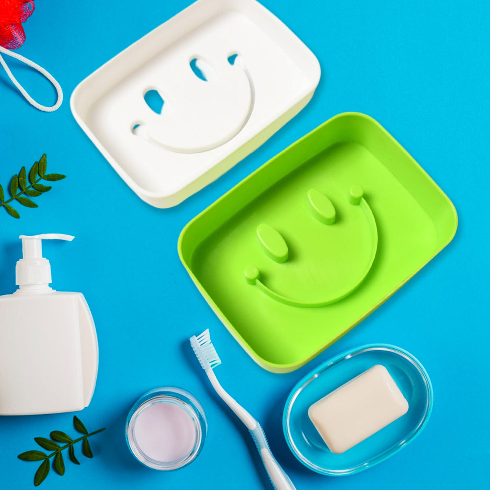 Portable Travel Soap Dish Box – Cute Smiley Face & Draining Design Your Brand