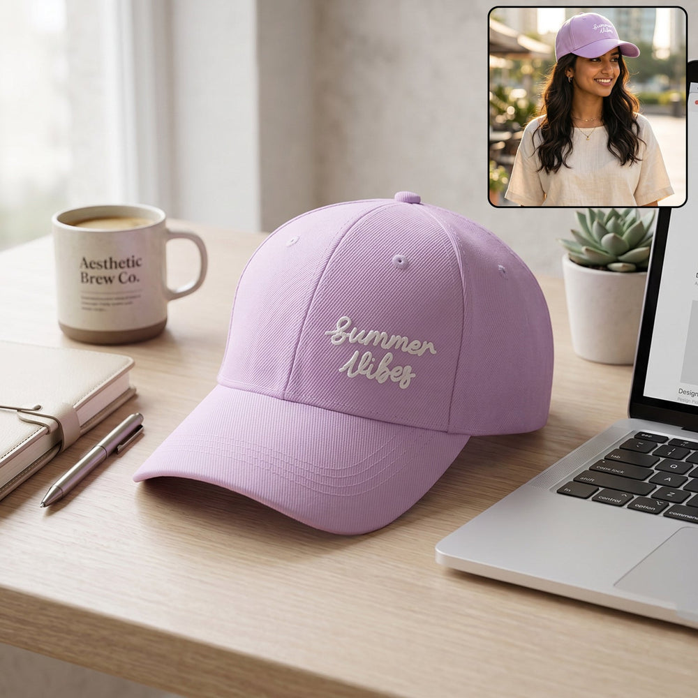 Summer Vibes Embroidered Baseball Cap Ð Stylish Sun Protecti Home Organization Storage