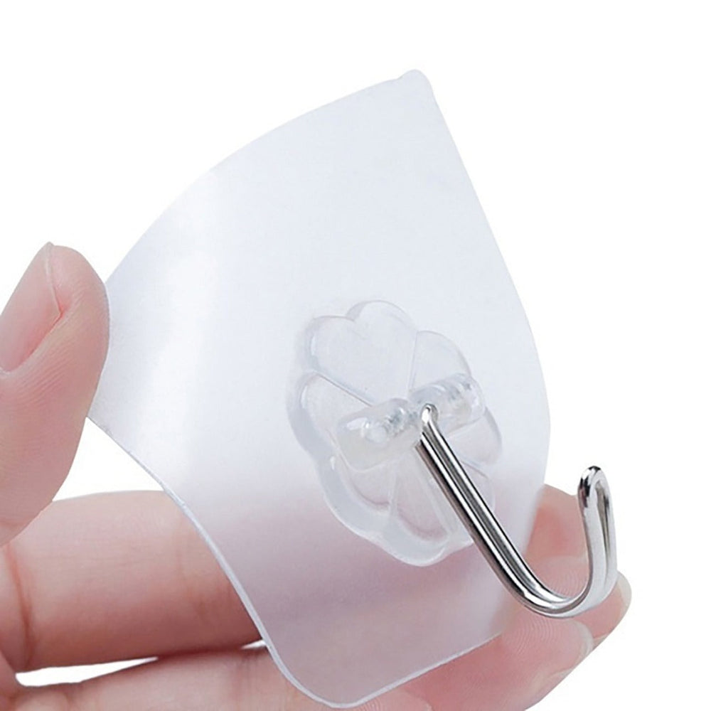 Stainless Steel Adhesive Wall Hooks 100-Pack Home Organization Storage Solution
