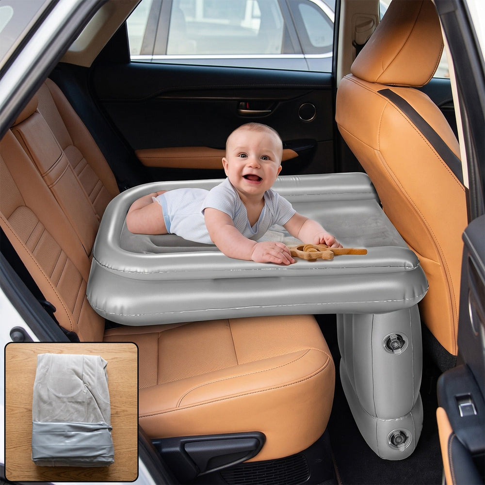 Inflatable Travel Air Bed Mattress for Car Back Seat Kids Baby (1 Set) Your Brand