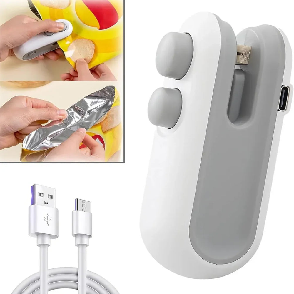 Mini Bag Sealer - 2 in 1 Portable Heat Seal & Cutter | ChefAura - product image