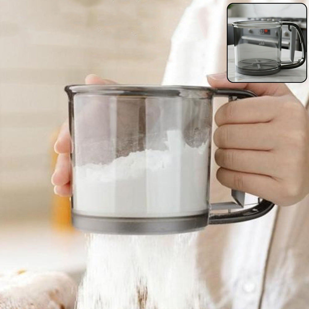 Plastic Flour Sieve Cup Home Organization Storage Solution