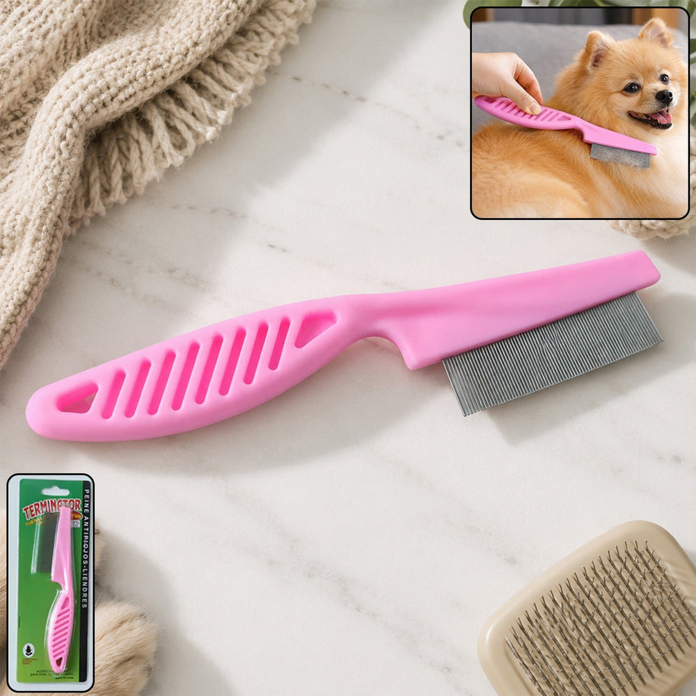 Dog Hair Remover Comb Pet Grooming Shedding Tool Fur Cleaning Brush (1 Pc) Your Brand