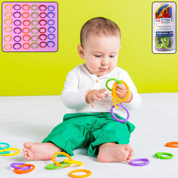 Baby Learning Links – 36 Pc Educational Toy Set for Motor Skills Your Brand