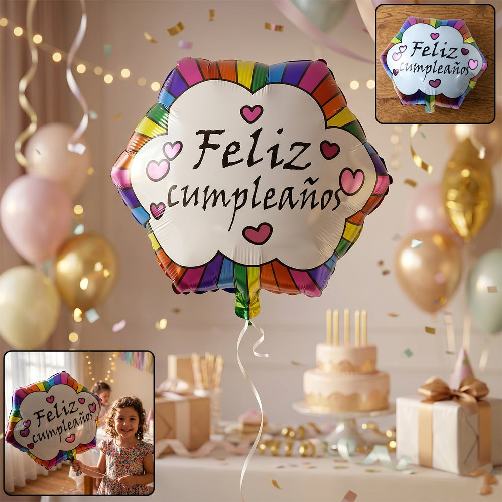Feliz Cumpleanos Foil Balloon Ð Vibrant Birthday Decoration Home Organization Storage Solution