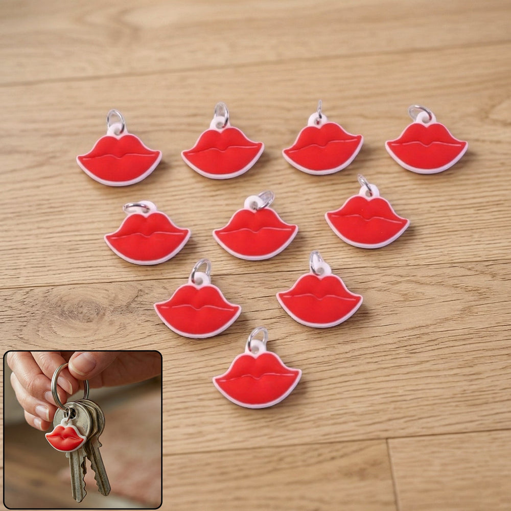 Lips Shape Bag Charm Keychain Portable Travel Essential Organizer