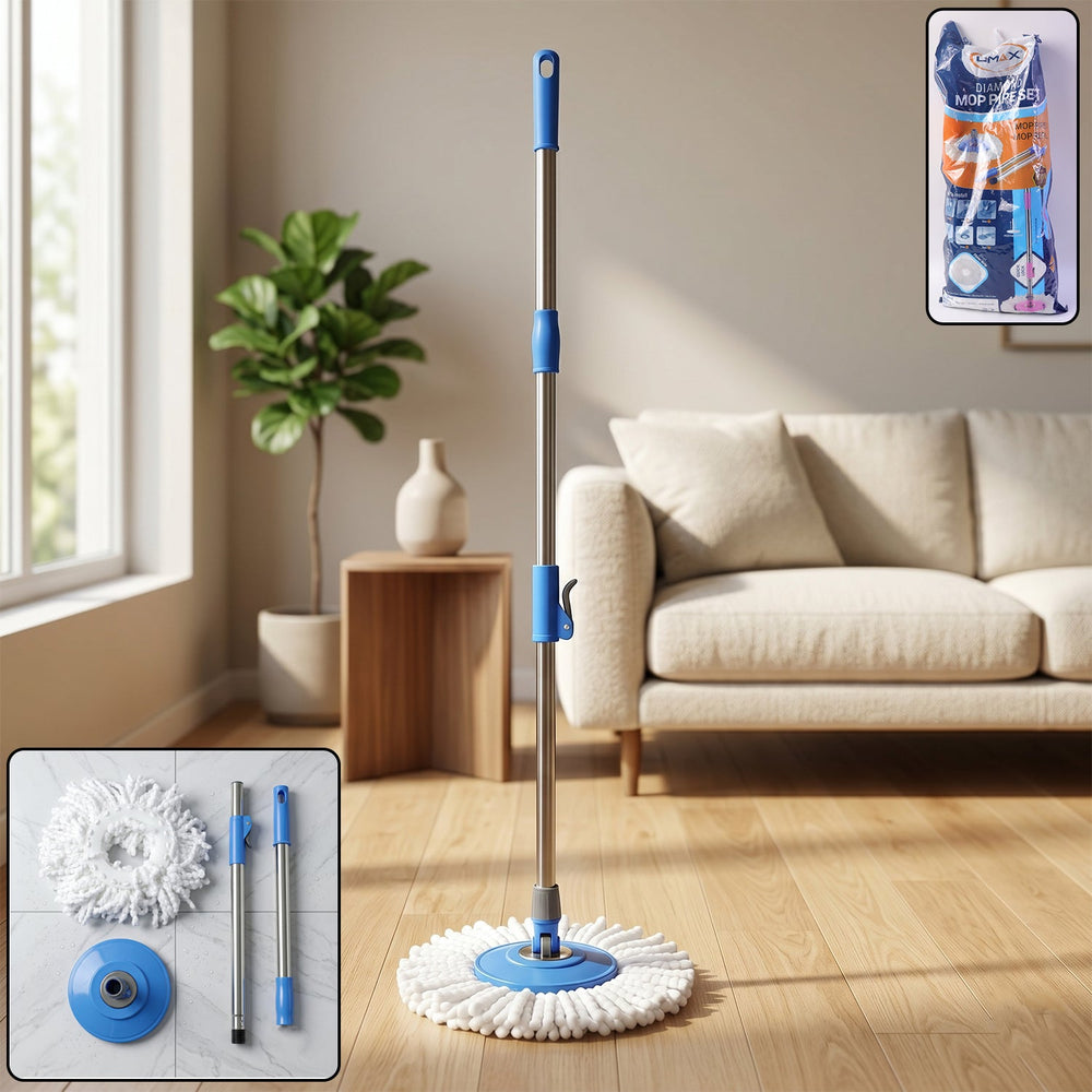 360° Rotate Spin Mop – Effortless Floor Cleaning with Stainless Steel Handle Your Brand