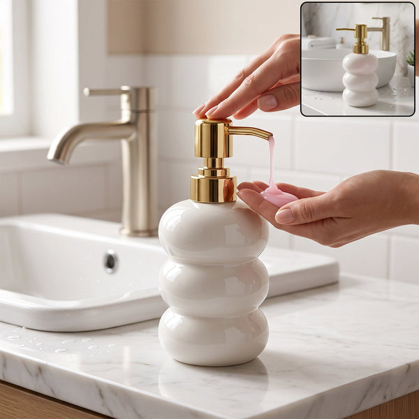 Glass Liquid Soap Dispenser Bottle with Gold Pump Refillable (1 Pc) Your Brand