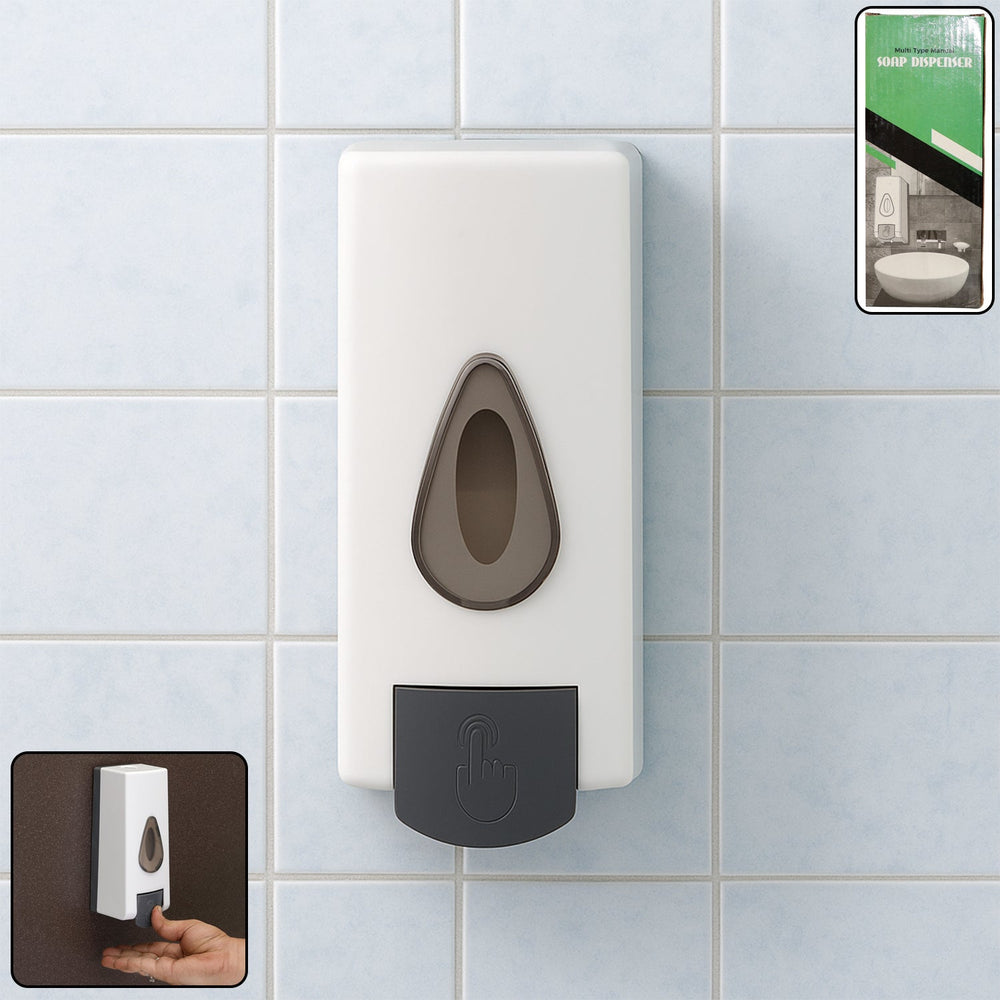 Wall Mounted Soap Dispenser – Refillable Push Button for Bathroom Your Brand