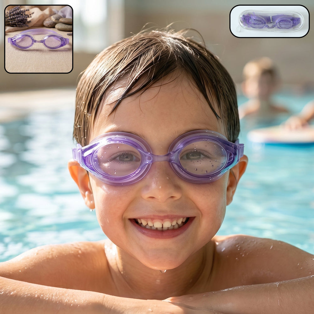 Kids Lightweight Swimming Goggles Ð Leakproof & Comfortable Portable Travel Essential Organizer