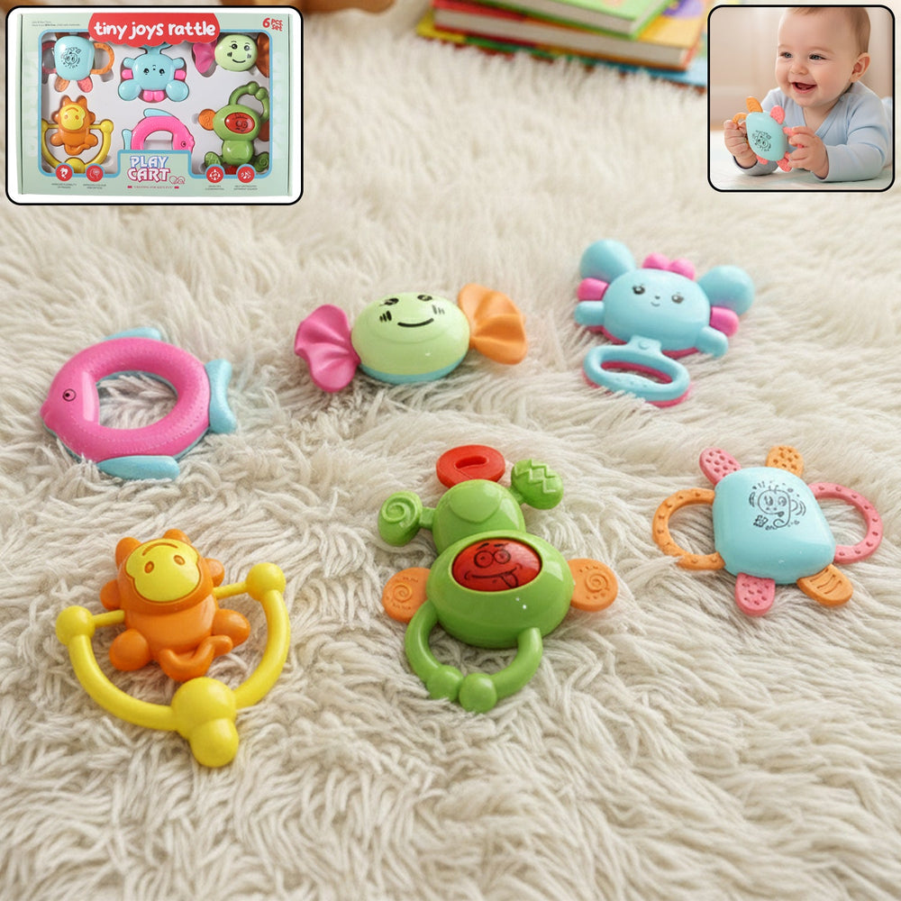 Baby Rattle Set – 6-in-1 Sensory Development Toys Your Brand