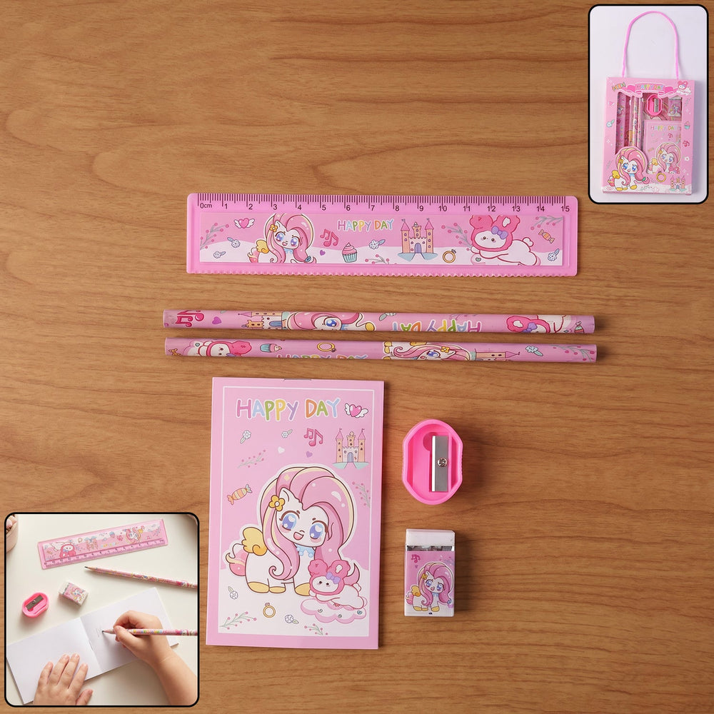 Cartoon Stationery Gift Set Ð Complete Kids School Supplies Home Organization Storage