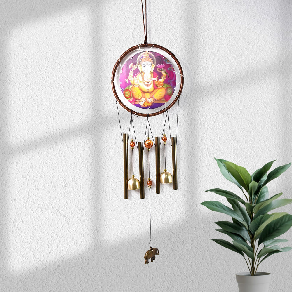 Lord Ganesh Wind Chimes - Soothing Outdoor Garden Decor - product image