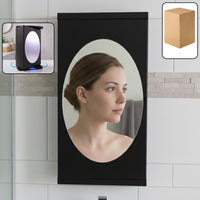 Rotating Storage Cabinet with Mirror Kitchen Storage Organizer Solution