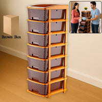 7-Layer Plastic Storage Drawer Organizer Kitchen Storage Organizer Solution