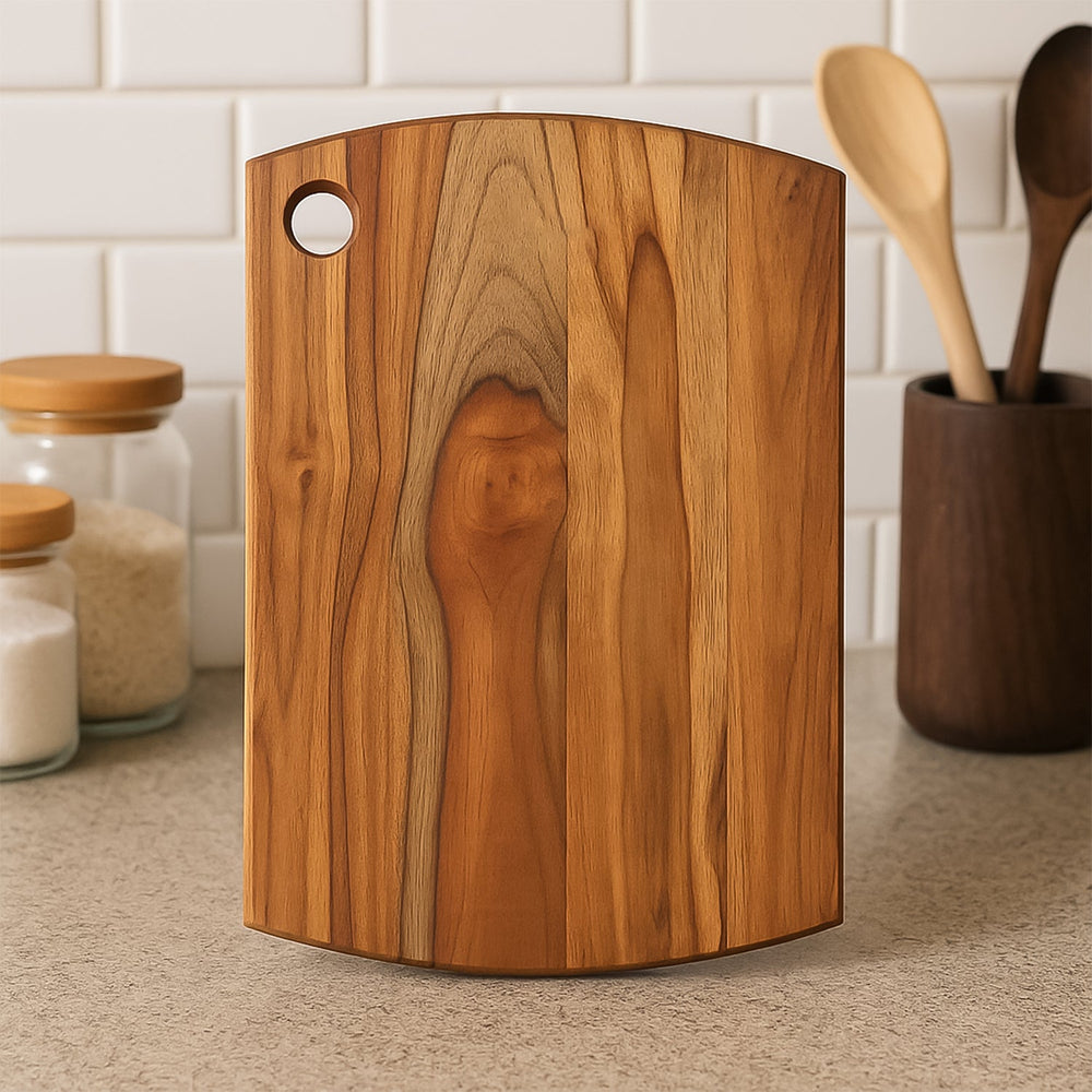 Teak Wood Chopping Board Kitchen Storage Organizer Solution