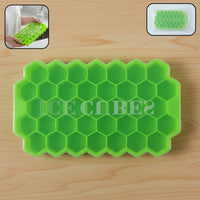 Honeycomb Silicone Ice Cube Tray with Lid Kitchen Storage Organizer Solution