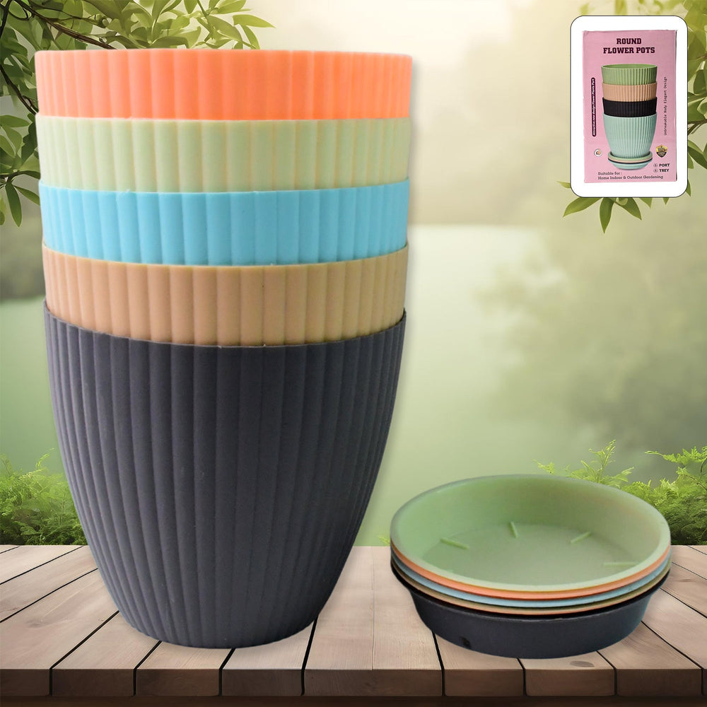 Plastic Flower Pot Set Home Organization Storage Solution