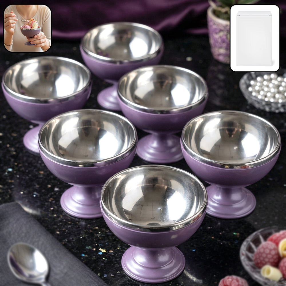 Stainless Steel Dessert Bowl Set Kitchen Storage Organizer Solution