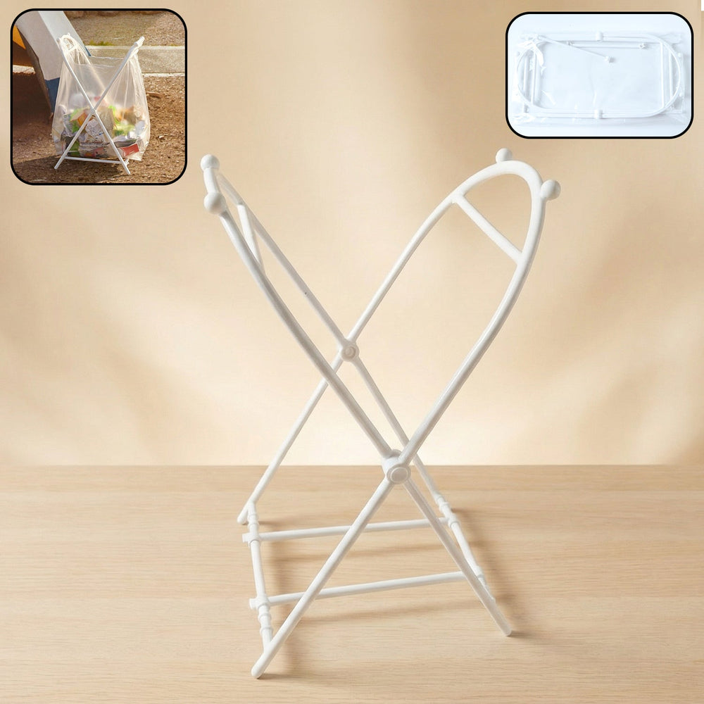 Foldable Garbage Bag Holder Stand Multipurpose Storage Organizer Container