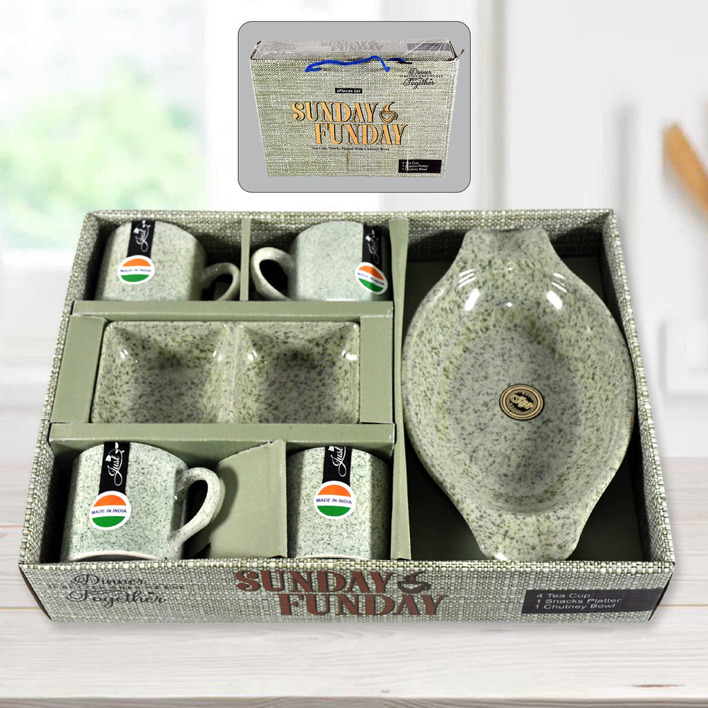 Ceramic Snack & Tea Set Home Organization Storage Solution