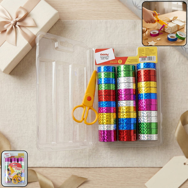 Holographic Decorative Tape Set Ð Vibrant 39-Roll Creative Kit