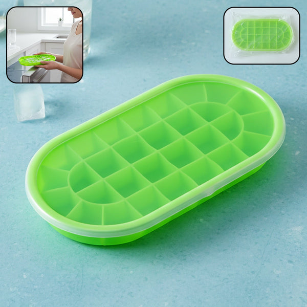 Oval Silicone Ice Cube Tray – Easy Release & Odor-Free Storage