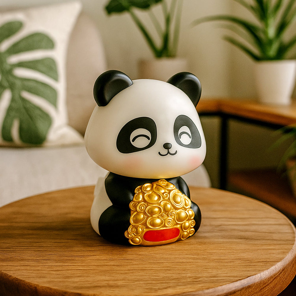 Solar Panda Car Decor Home Organization Storage Solution