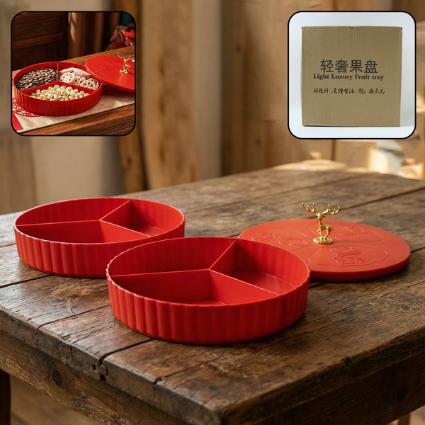 Dry Fruit Serving Tray – 2 Layer Multipurpose Snack Organizer