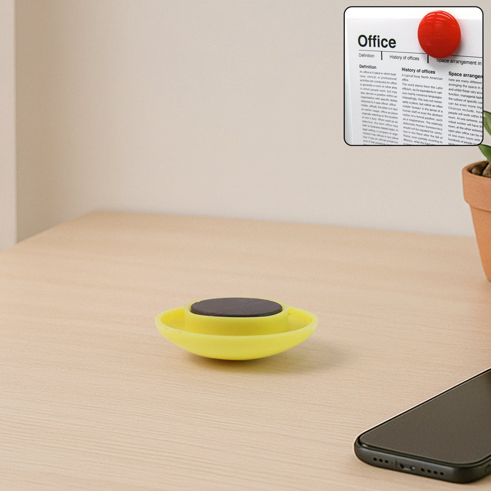 Yellow Magnetic Buttons - Strong Grip Circular Board Magnets - product image