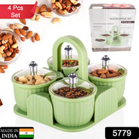 Transparent plastic snack containers filled with dry fruits and cookies.