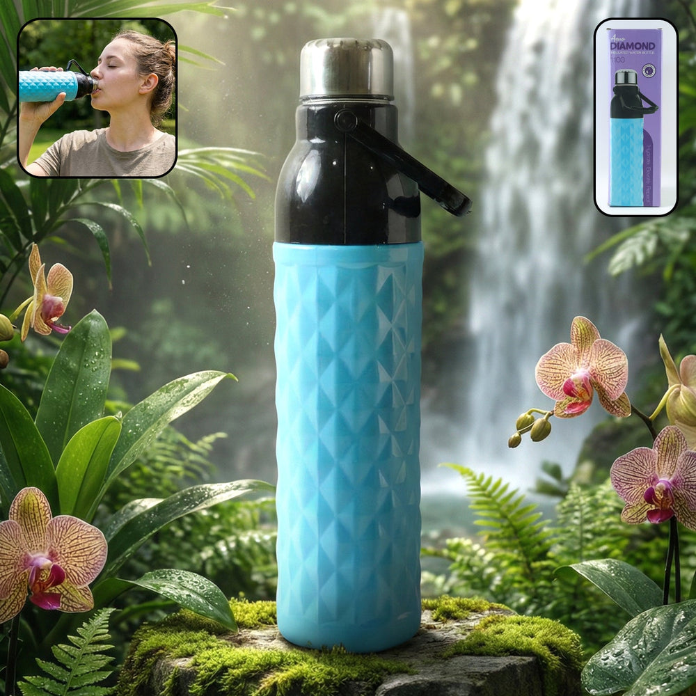 1100 ML Diamond Texture Sports Water Bottle Home Organization Storage Solution