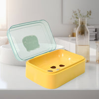 Self-Draining Soap Dish Kitchen Storage Organizer Solution Storage