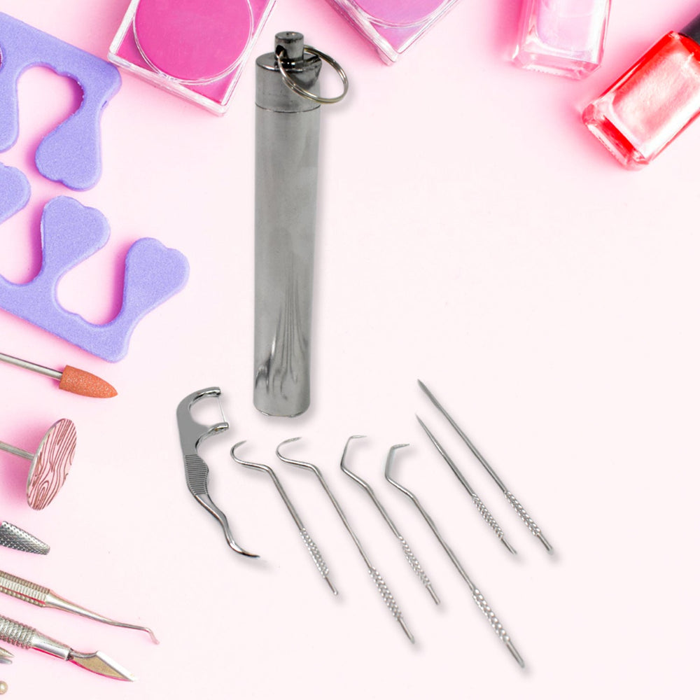 Stainless Steel Toothpick Set Portable Travel Essential Organizer
