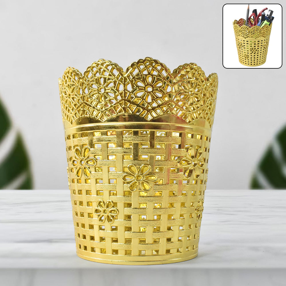 Metal Mesh Pen Holder – Durable Office Desk Organizer Stand Your Brand