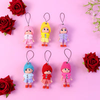 Mini Doll Hanging Keychain Set Home Organization Storage Solution
