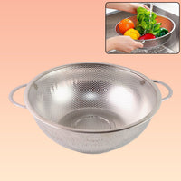 Stainless Steel Strainer Bowl Kitchen Storage Organizer Solution