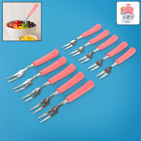 Stainless Steel Fruit Fork Set Home Organization Storage Solution
