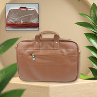 Faux Leather Laptop Messenger Bag Portable Travel Essential Organizer